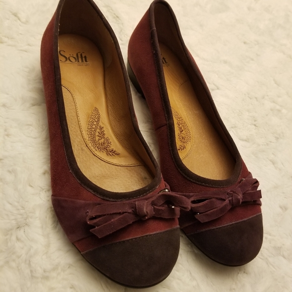 Sofft Flats Burgundy Polina Shoes Size 9 - Picture 3 of 7
